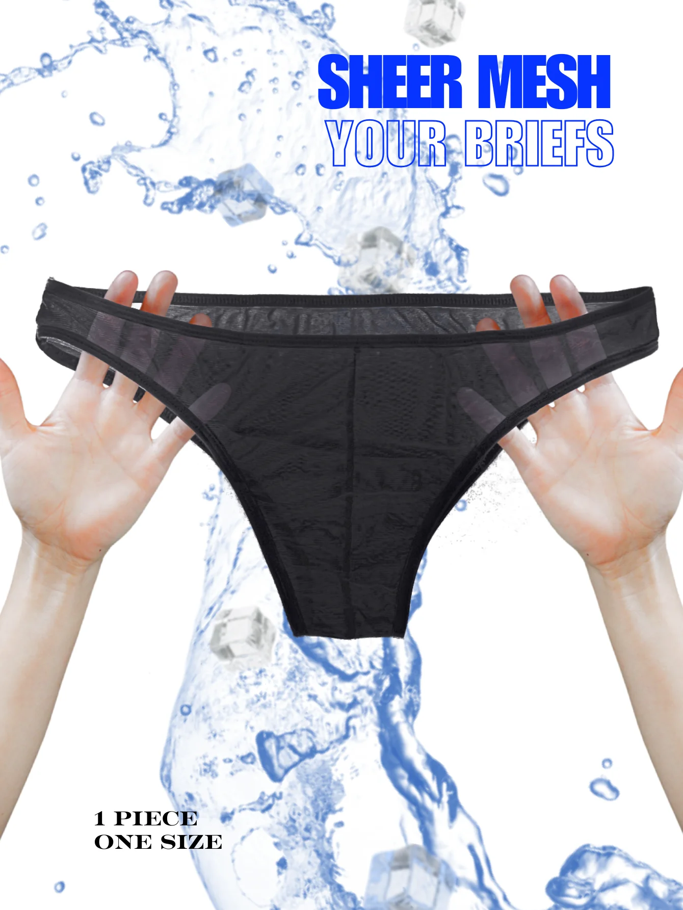 

1 шт., сексуальное мужское нижнее белье, прозрачные сетчатые дышащие мужские трусы, прозрачные, удобные, модные