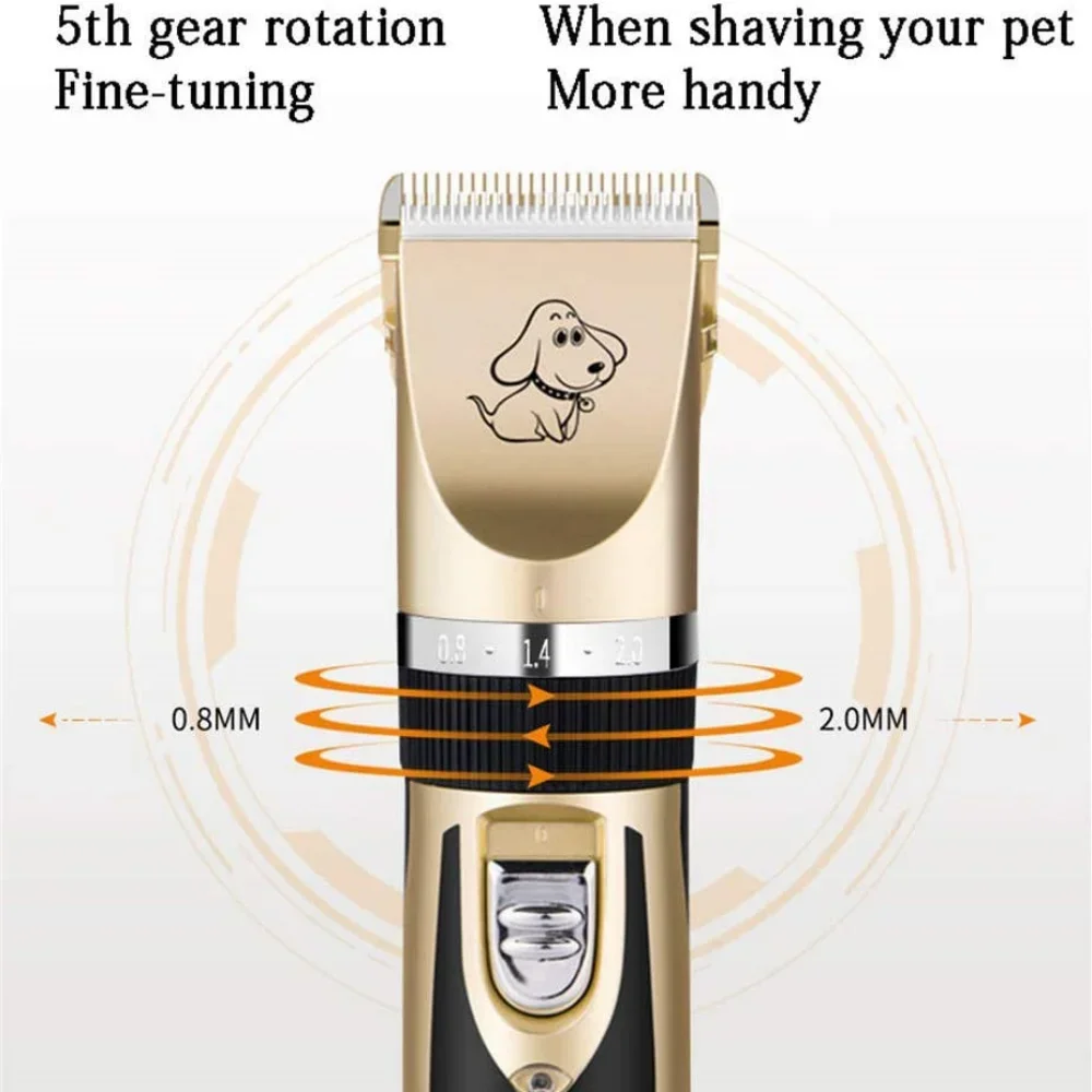 Baorun-Electrical Hair Trimmer for Pets, Hair Clipper, Hair Remover, Cutter, Grooming, Dog, Puppy, Haircut, Low Noise, 110-240V