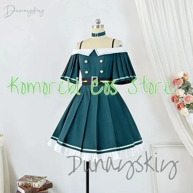

asdh8@Game Project Sekai cosplay Dress PJSK ‌ Kusanagi Nene Green Costume Wig Anime Halloween Uniforms Party Prop Unifor