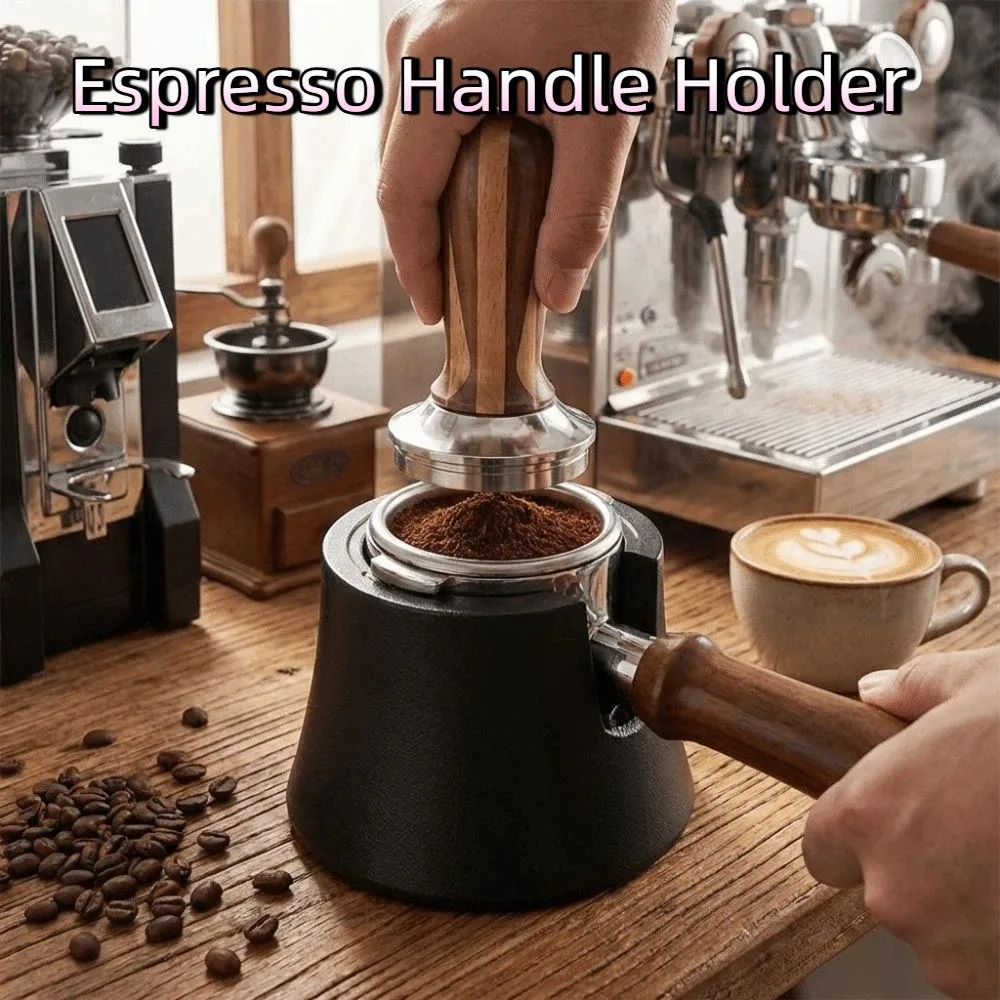 51/53/58 MM Coffee Tamper Holder Anti-slip Base Height Adjustable Coffee Pressing Seat Card Slot Universal