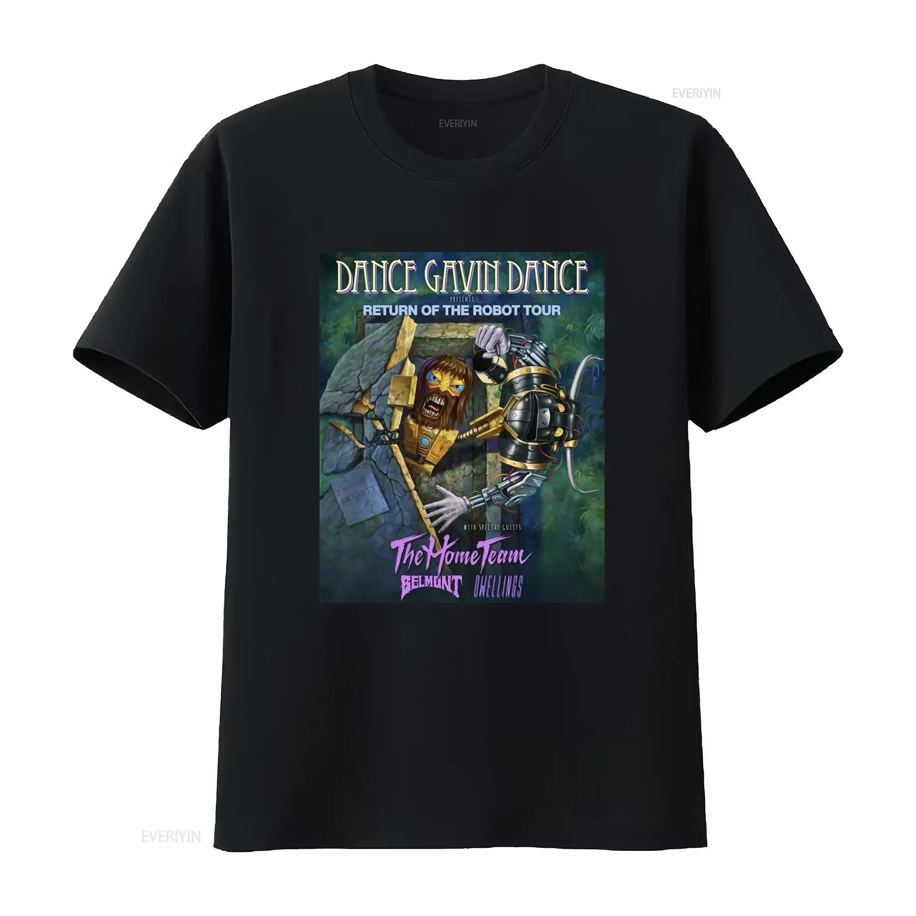 Dance Gavin Return of the Robot Tour 2025 Double Sided T Shirt Band Merch Full Size S 5XL vintage Washed streetwear homme