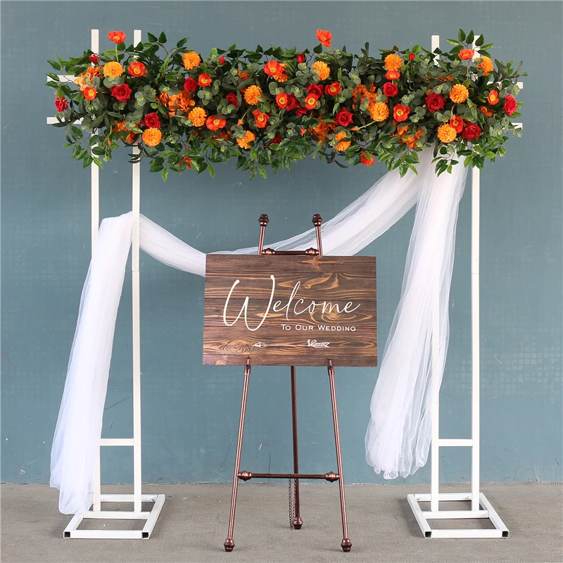 

Wedding Decoration Customized Artificial Flowers Romantic Marriage Backdrop Decoration Flower Row Ball Wall for Arch Stand Decor