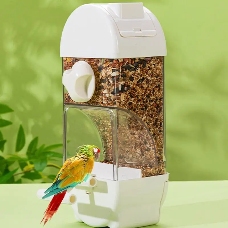 

Automatic Bird Feeder Clear Bird Feeder Smart House Shaped Parakeet Feeder Large Capacity Anti Spill Food Container Drinker Cage
