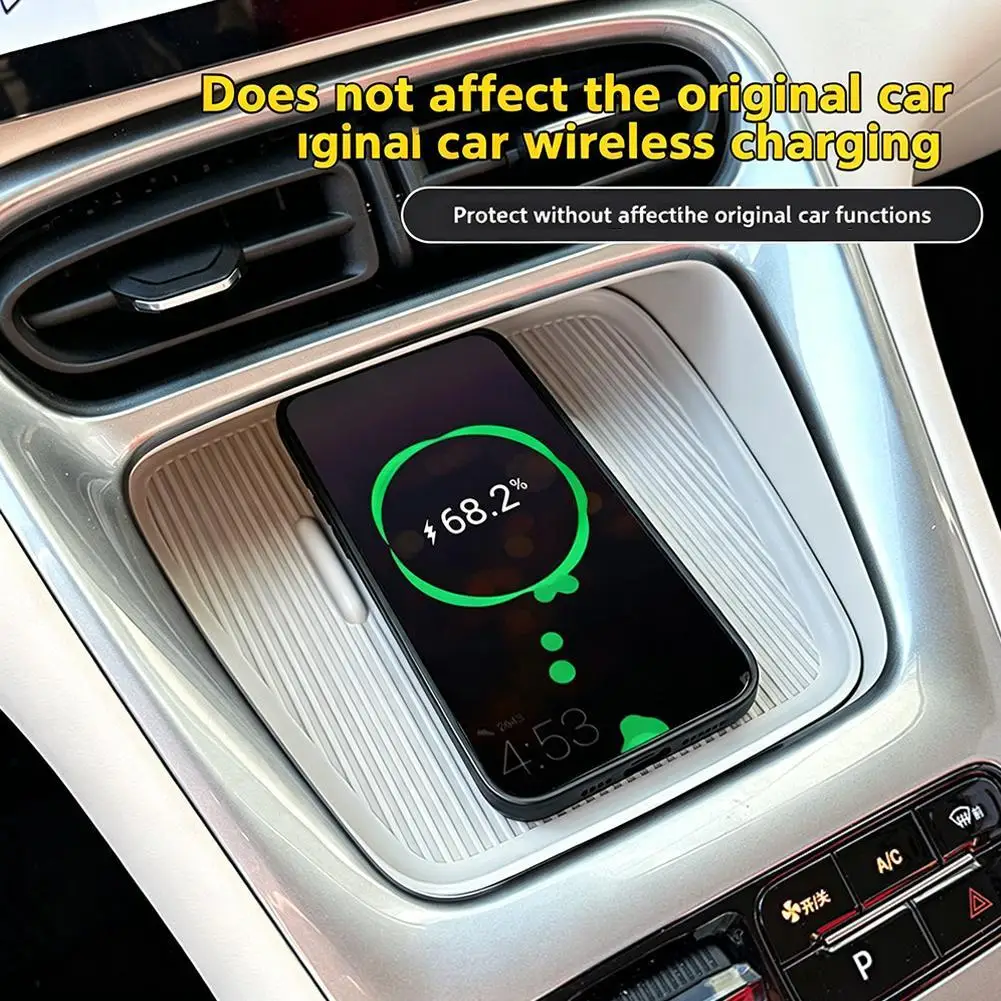 For Geely 24-26 Xingyuan EX2 EMAS 5 Center Console Wireless Charging Mat Silicone Anti-Slip Protective Pad Interior Accessories