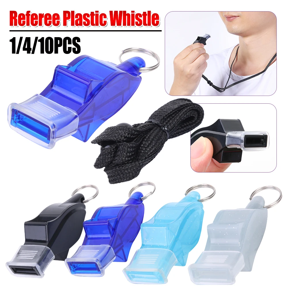 1-10PCS Outdoor Survival Whistle Professional Sport Soccer Basketball Referee Plastic Seedless Whistle Referee Whistles ﻿