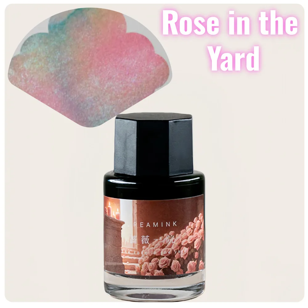 

Dream Ink, Rose In The Yard, Shimmer Glitter Shading Ink , Hand Account Sheen Ink ,20ml