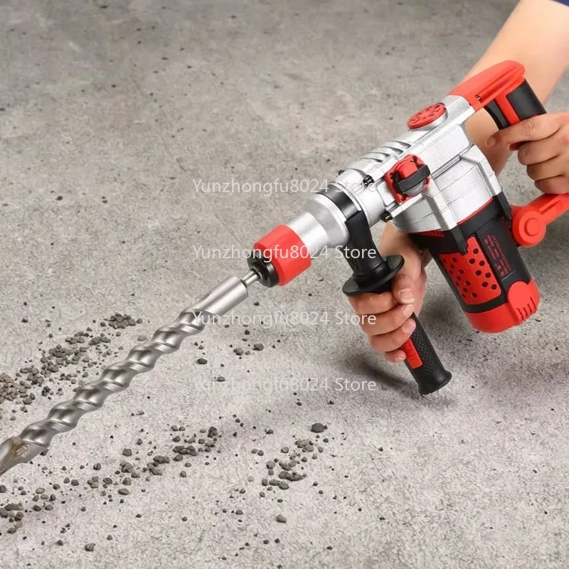 2200 Brickyard Heavy Duty Electric Demolition Hammer Jackhammer 26mm Diameter Concrete Crusher DIY Grade 220V Rated Voltage