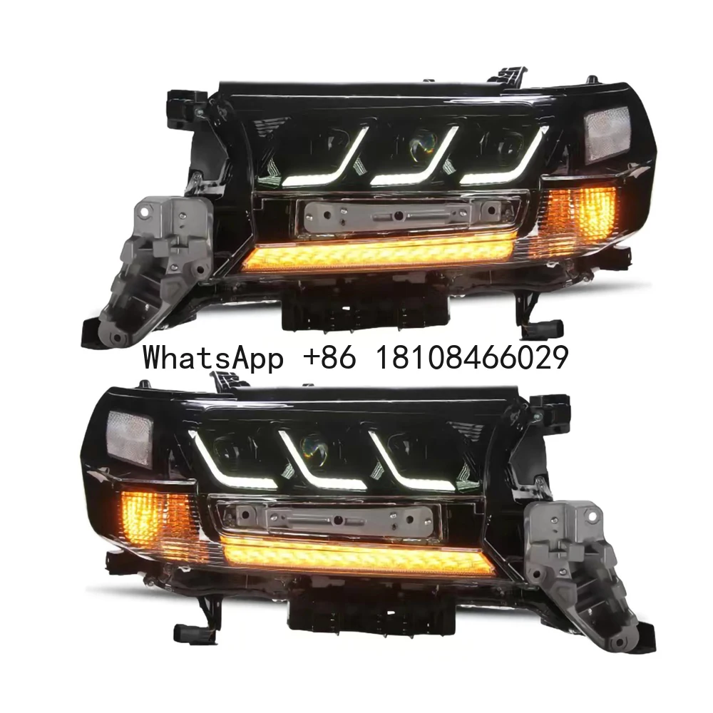 

Pair of Car Headlight Assembly for Toyota LAND CRUISER LC200 2016-2020 Car Front Light Plug&Play Auto LED Head Lamp System