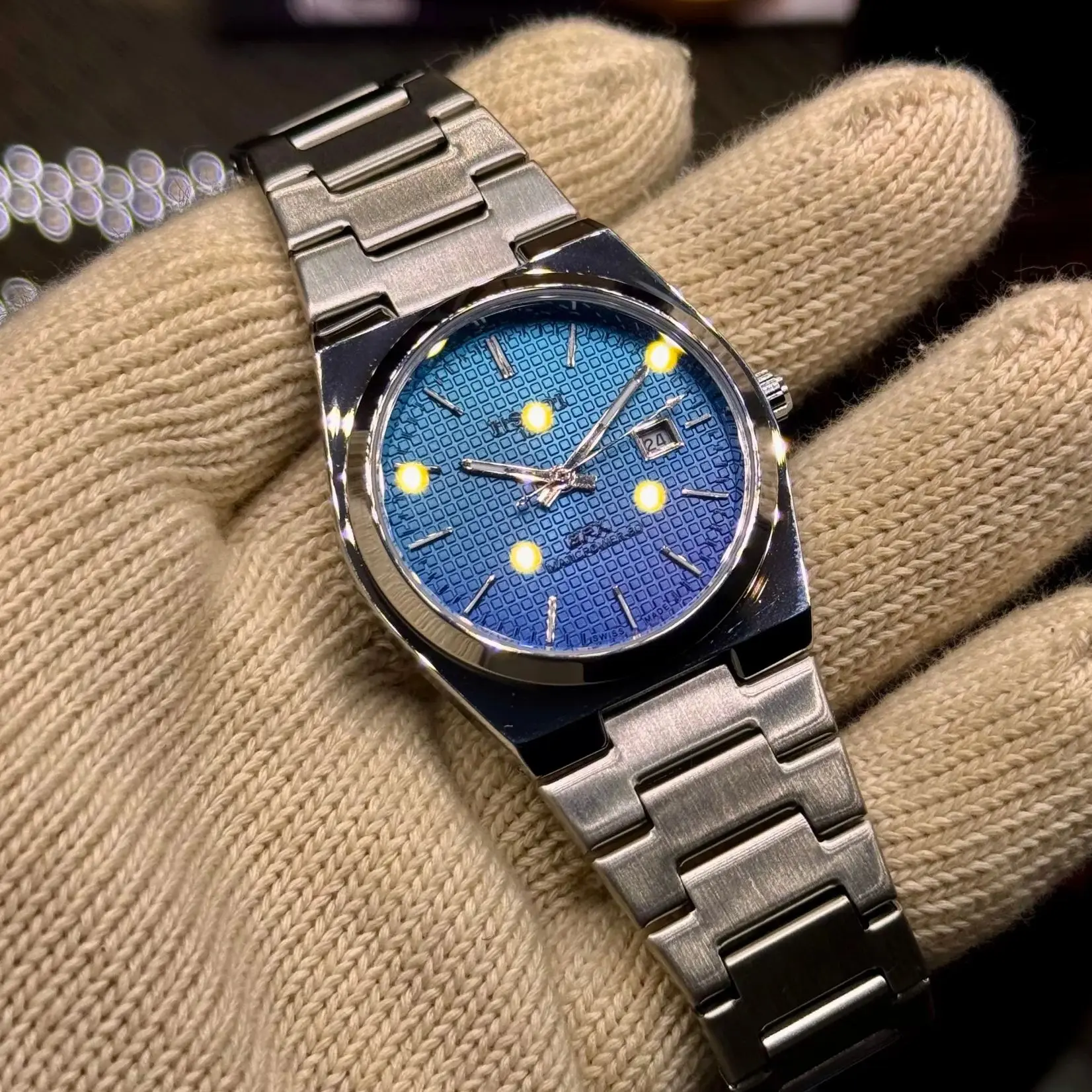 ساعة رجال الأعمال الراقية، مقاومة للماء، تقويم، سوار فولاذي، عصرية، كاجوال، بسيطة، أنيقة، وسيم، اجتماعي، طالب ذكر، ساعة شبابية، أفضل هدية لصديقها