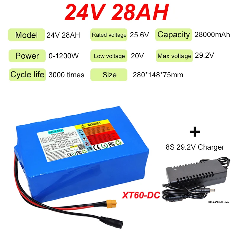 Imagem -03 - Bateria Lifepo4 com Bms Scooter Elétrico Cadeira de Rodas Cortador de Grama Célula Solar Carregador 29.2v 24v 14ah 21ah 28ah 35ah 8s32700