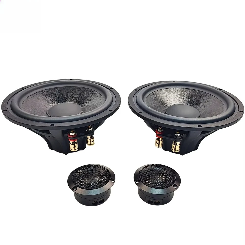 X63  Car Speaker 6.5 Inch 2-way 4ohm  Component Speaker Set Round Speaker for Car Audio Upgrading Bass Tweeter
