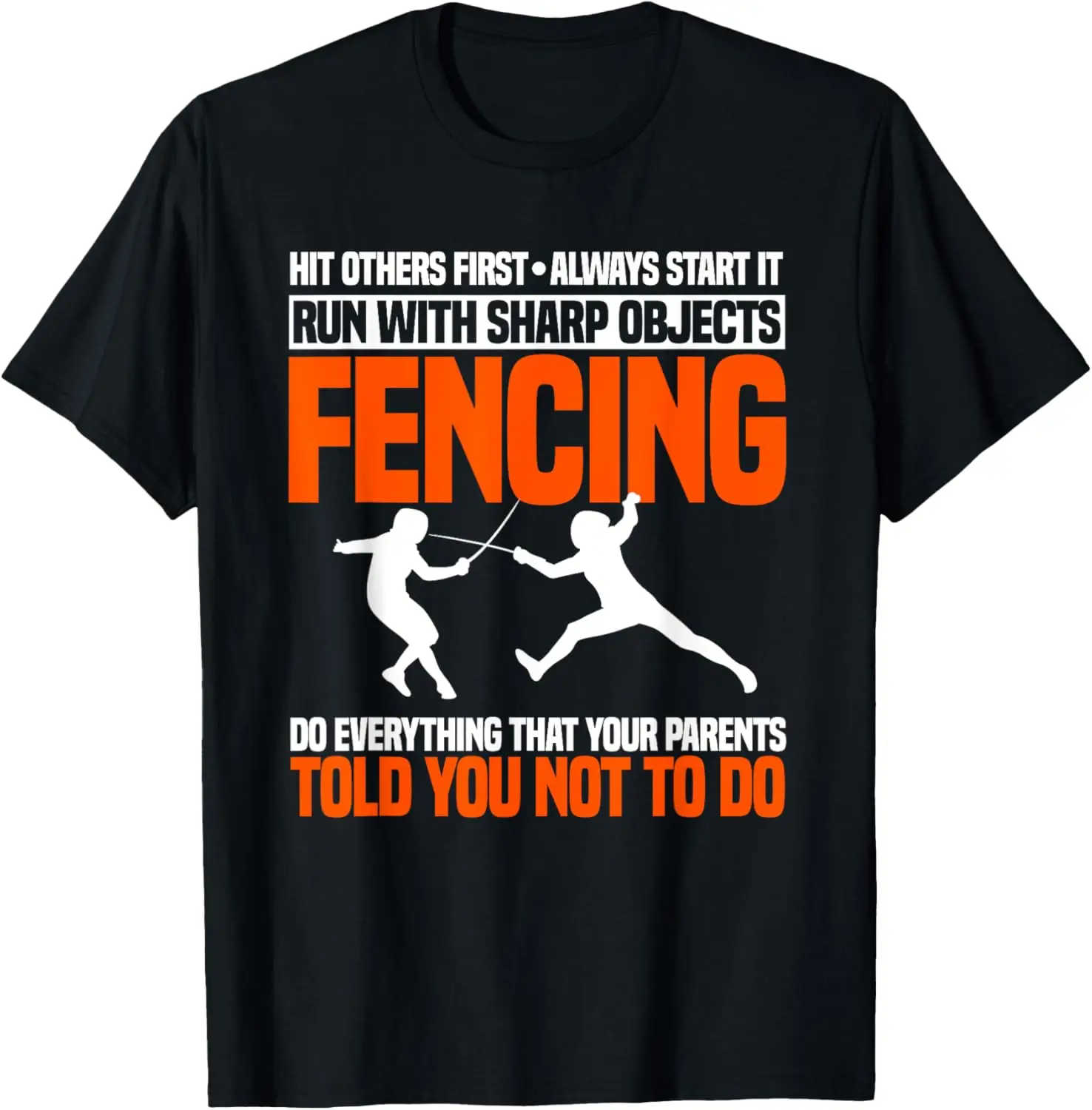 Fencing Foil Epee Sabre Combat Sport Fence Sword Fencer T-Shirt Funny Shirt Vintage T Shirt  Mens Clothing Camisas Streetwear