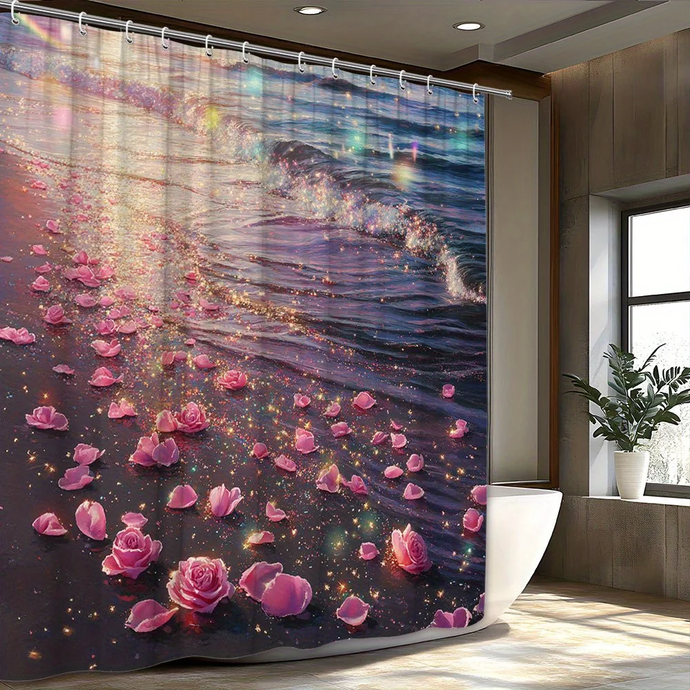 

Занавеска для душа «Волшебная океанская симфония»: преобразите свою ванную комнату в мечтательный пейзаж с помощью этой потрясающего дизайна.