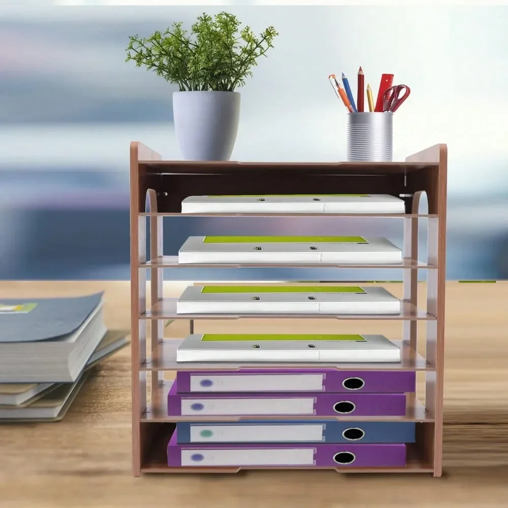

Desk Paper Storage Tray 7 Tier, File Organizer Paper Sorter Mail Letter Holder Tray, File Tray Rack For Office School Home Maga