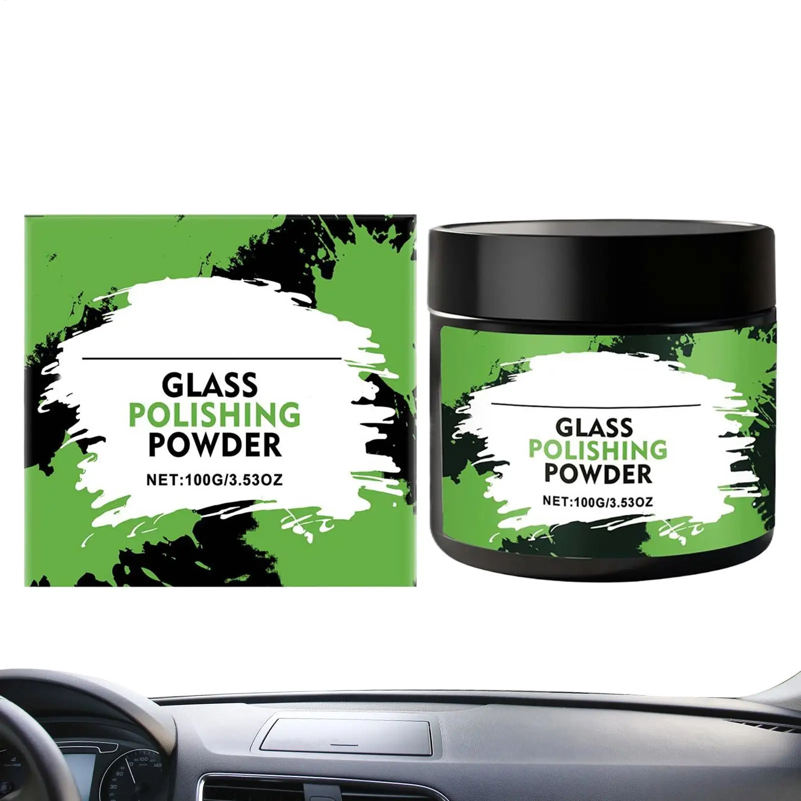 Glass scratch removal polishing powder suitable for windows car windshields restoring clarity and removing minor scratch