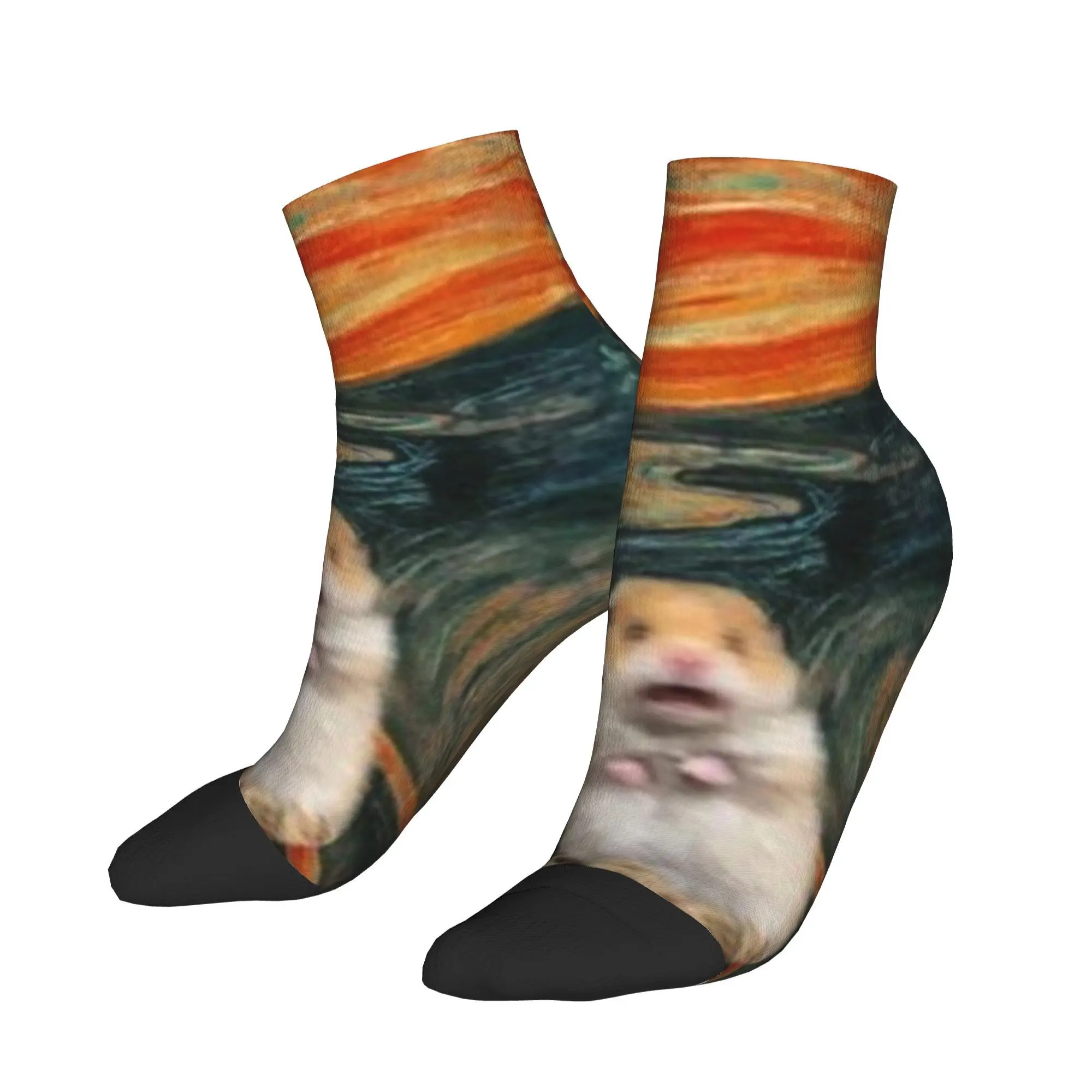 

Scared Hamster Meme Funny Pet Socks Men Women Polyester Casual Socks Harajuku Spring Summer Autumn Winter BoatSocks Gift