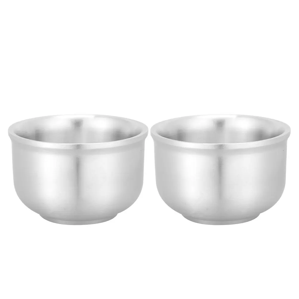 

2 Pcs Stainless Steel Bowl Salad Pasta Soup Noodle Practical Home Accessory Storage Fruit Rice Heat resistant Ramen