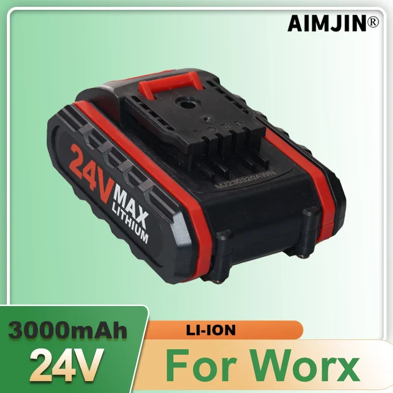 24V 3000mAh Replacement Battery for Worx Rechargeable Lithium-ion Electric Screwdriver Tools Batteries