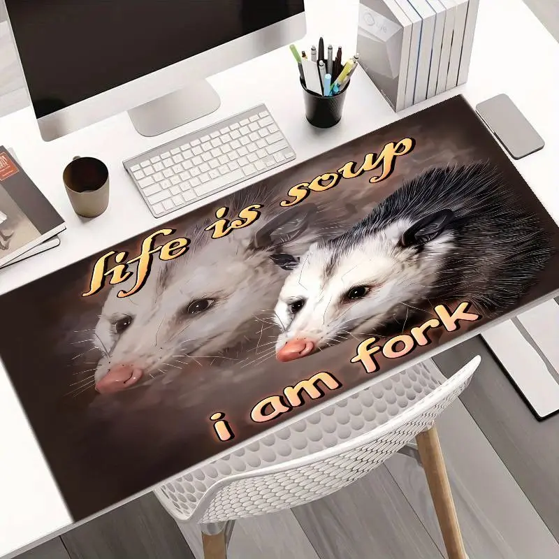 Whimsical Large Mouse Pad Flying Dragon Fantasy Desk Mat Ergonomic Gaming Office Setup Smooth Texture Workstation Essential