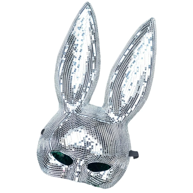 Adult Cosplays Rabbit Costume Accessory Realistic Rabbit Animal Face Mask for Adults Cosplays Costume Parties and Event