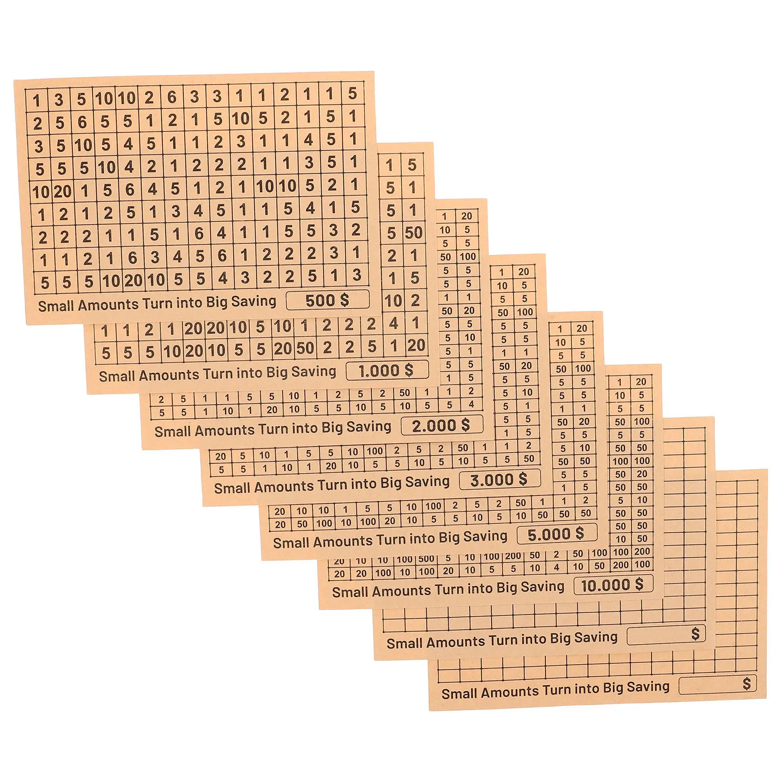 8 Sheets Money Saving Challenge Tracker Stickers Self Adhesive Dollar Labels for Cash Saving Box Budget Planner and Tracking