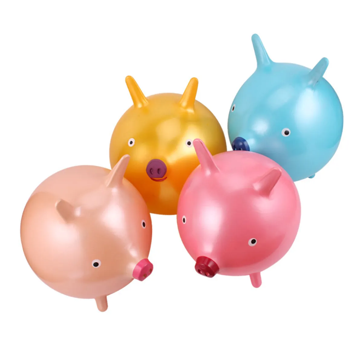 Pink PVC Thicken Ride on Cartoon Bouncy Ball for Kids Birthday Party Endurance Coordination Bouncing Ball