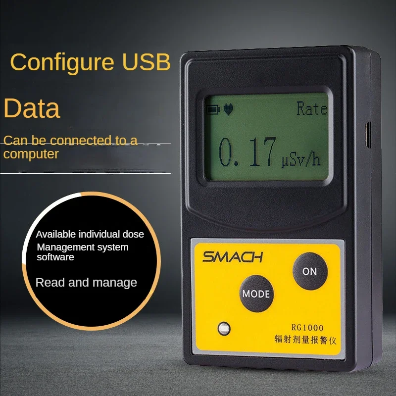 RG1000 Geiger Counter Nuclear Radiation Detector Personal Dosimeter X-ray Beta Gamma Detector LCD Radioactive Tester Marble Tool