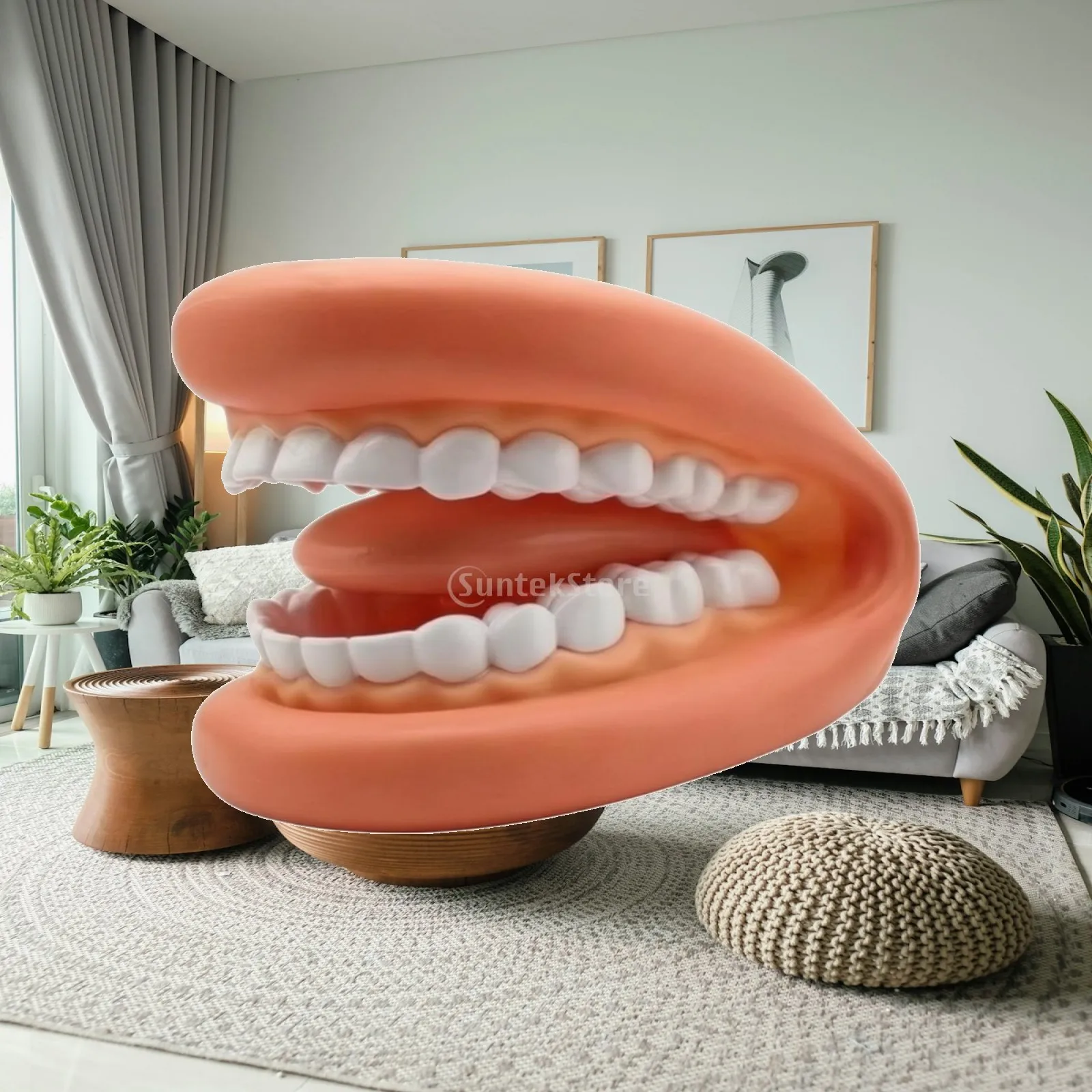 Educational Dental Teeth Model with Skin Tone Gum for Brushing Practice Speech Therapy and Classroom Use
