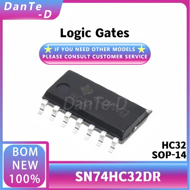 10PCS SN74HC32DR SOP-14 Silkscreen HC32 Quad 2-input positive or gate logic chip Original authentic