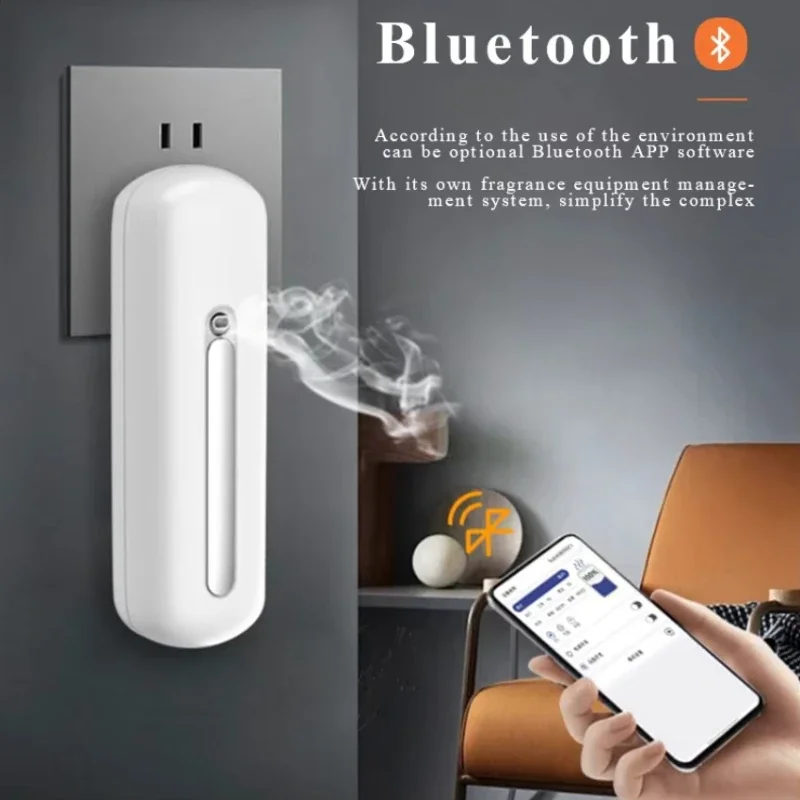 Bluetooth Smart Electric Wall Plug in Essential Oil Aroma Diffuser Waterless Scent Air Fragrance Scent Machine Bathroom Hotel