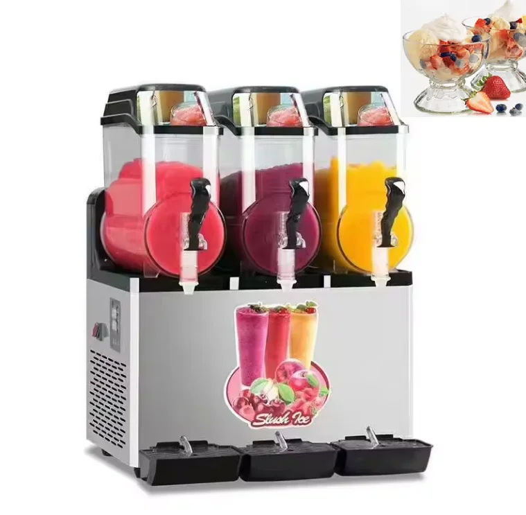 

Stainless Steel Snow Melt Machine Double Cylinder Slush Smoothie Machine Cold Drink Machine