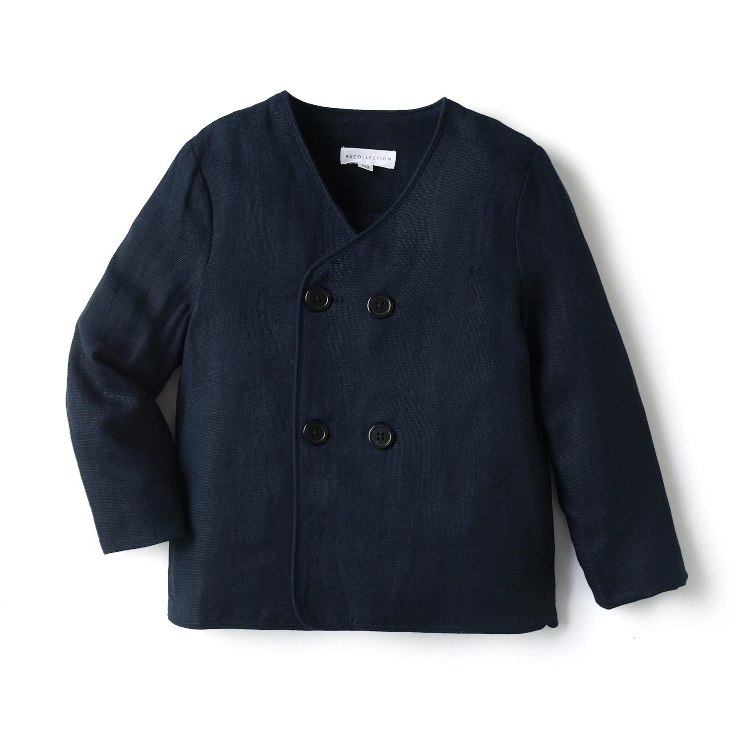 2025 Children Kids Great Quality Designer Coat Shabbos Brother Navy Cotton Linen Blazer Boy Clothes For Holiday Outfits