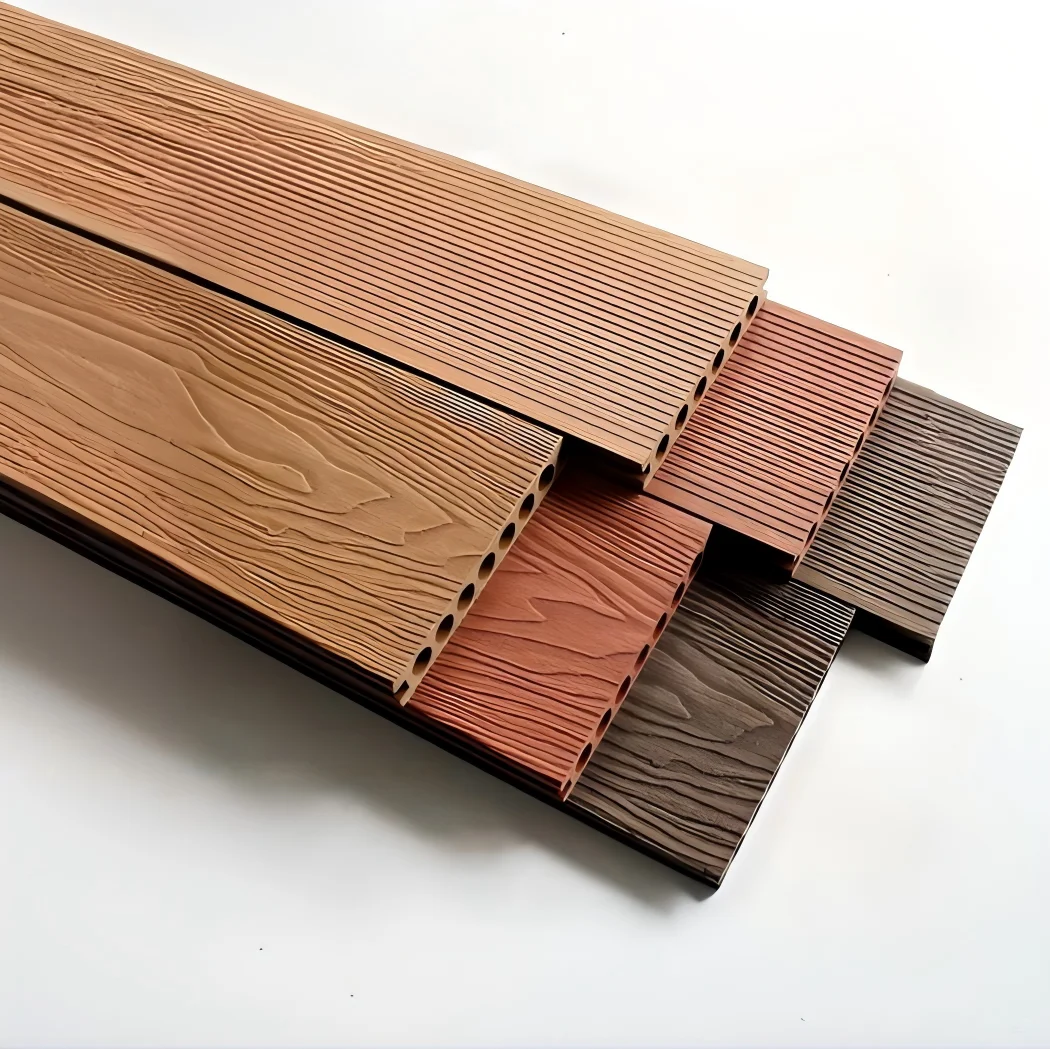 Easy Installation Outdoor WPC Decking Wood Texture 3D Deep Embossed WPC Decking Boards for Garden Wharf Boardwalk Free Sample