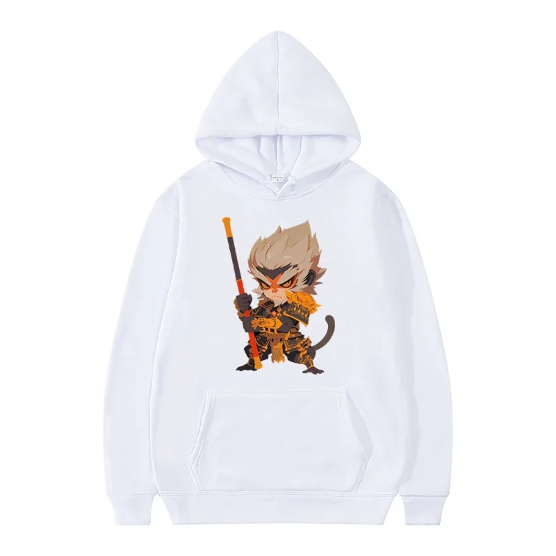 

Men's Casual Fashion Hooded Sweatshirt Popular Game Black Myth Printed Clothes Loose Autumn and Winter Warm Sweatshirt