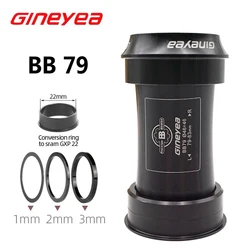 Bicycle BB79 Bike Bottom Bracket for Shiman0 SRAM GXP 24/22mm Crankshaft Pressfit 46mm Road MTB Bike Frame 79-83mm
