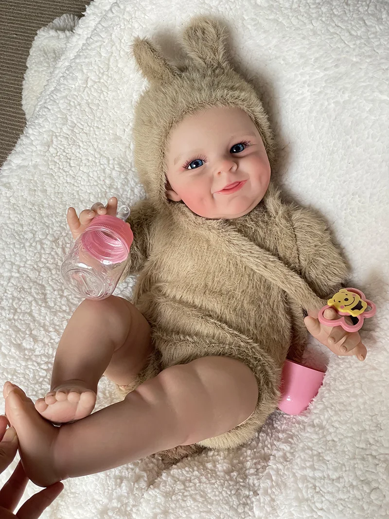 

Cokela 20inch/50cm Real baby doll Real Soft Touch Baby Realistic Silicone Reborn Baby Doll With Hand-Drawing Hair