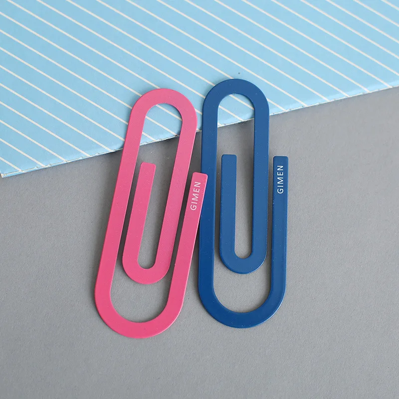 Giant Gate Iron Paper Clip Bookmark Creative Metal Large Bookmark School Supplies Korean Version Cute Paper Clip