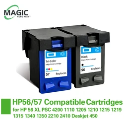 Cartucho de tinta de repuesto HP56 HP57, para HP 56 XL, PSC 4200, 1110, 1205, 1210, 1215, 1219, 1315, 1340, 1350, 2210, 2410, Deskjet 450, nuevo