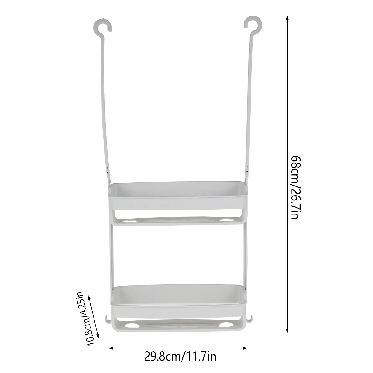 Bathroom Dubbele Lagen Hanging Shower Caddy Shower Organizer Holder Bathroom Storage Rack Over Shower Head for Shampoo