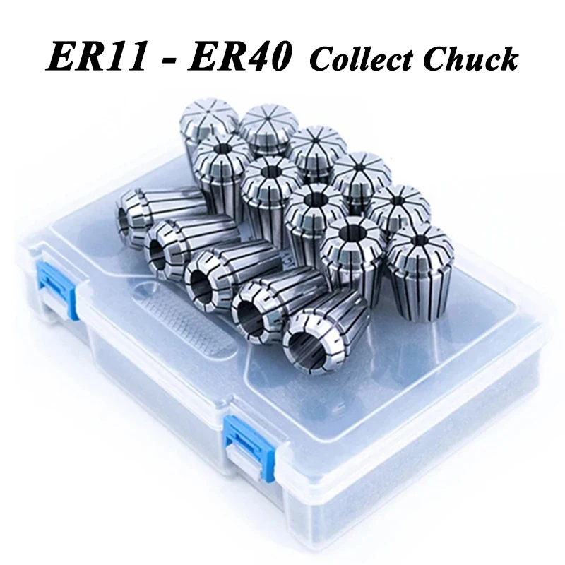 Collet Set ER11 ER16 ER20 ER25 ER32 ER40 High Precision 0.008mm 0.015mm Tools Holder Clamping Lathe Machine Parts