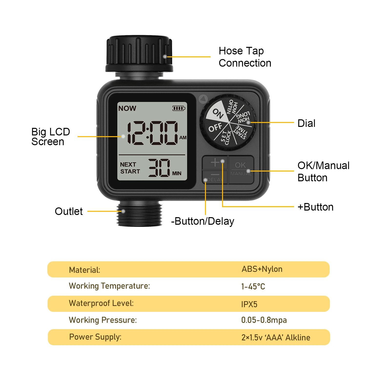 Eshico HCT-M02 An Outdoor Gardening Intelligent Timed Irrigator Home Timed Flower Waterer Is Convenient And Compact