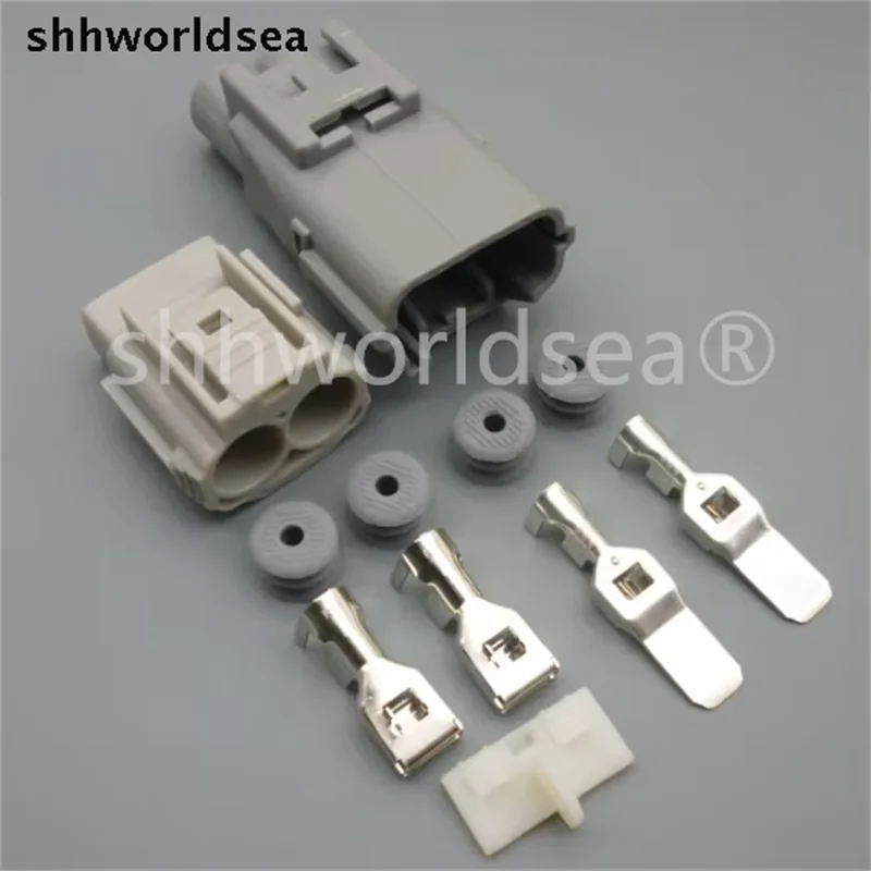 shhworldsea 2 pin 7.8MM high-power auto wire connector jacket heavy-duty vehicles equipped electrical plug terminals for toyota
