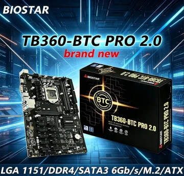 B360 TB360-BTC PRO 2.0 LGA 1151 PC Motherboard CPU 9/8th Gen i9
