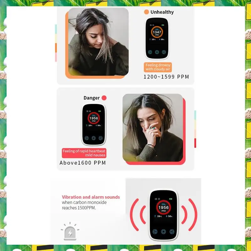 3C Electron Air Quality Detector Rechargeable Air Quality Monitor Temperature And Humidity Meter,Air Quality Detector Rechargeab