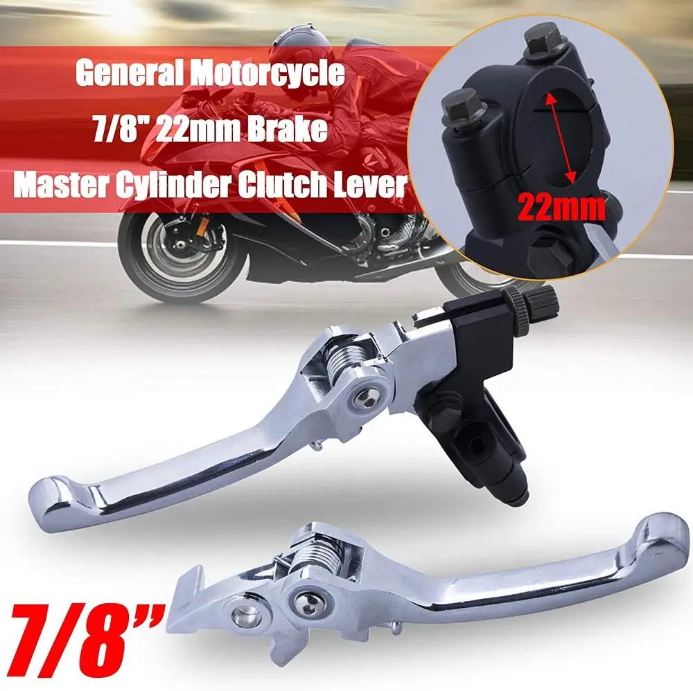 

1 Pair Alloy Adjustable Brake Lever For 22mm 7/8 Inch Handlebar Foldable Handle Accessories Compatible For Crf Klx Bbr