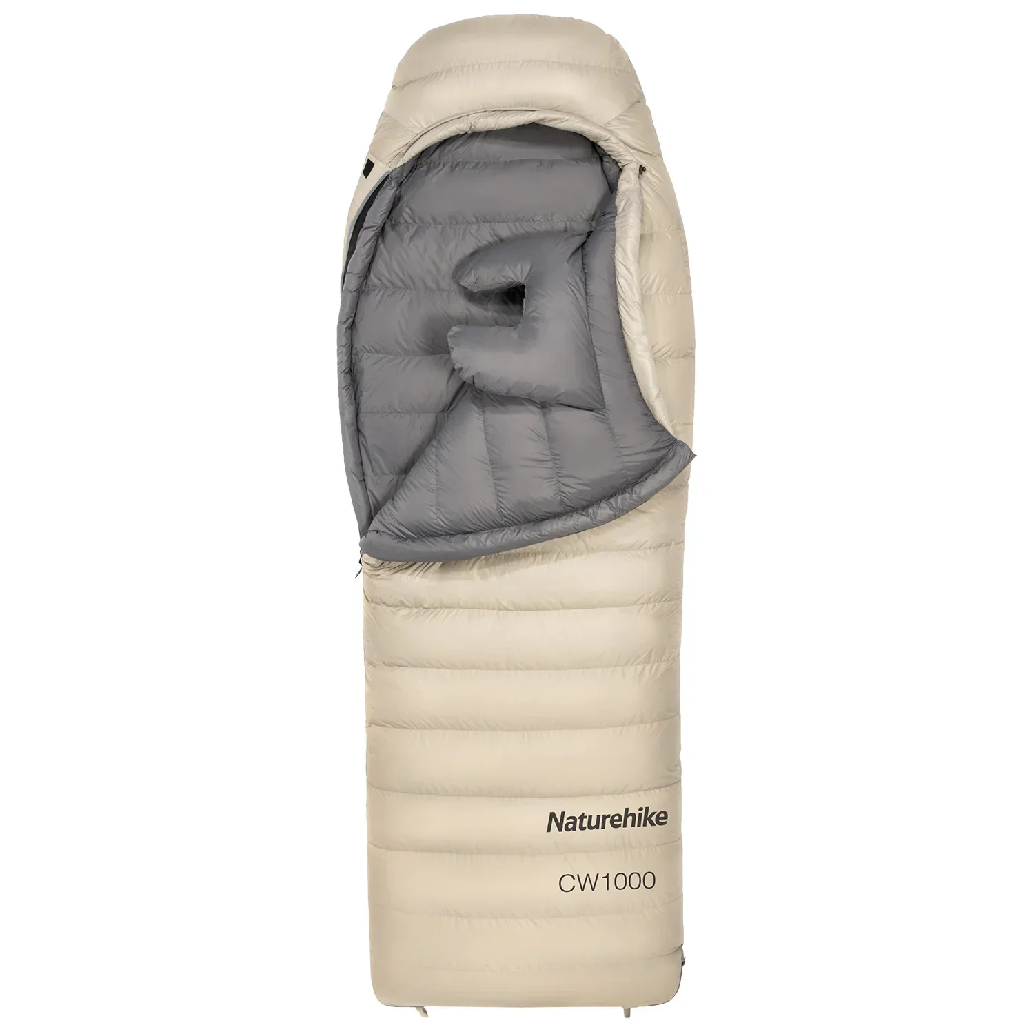 Naturehike Rectangular Sleeping Bag CW700/CW1000 Envelope Type Grey Goose Down Sleeping Bags for Warm Keeping in Cold Winter