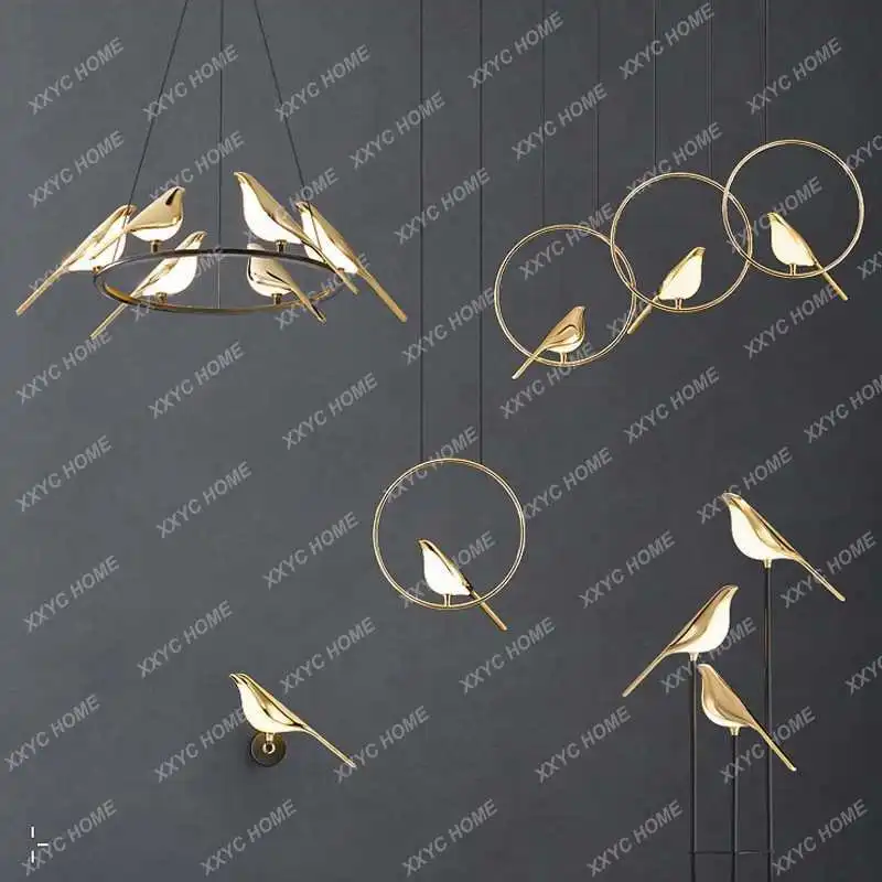 

Nordic modern simple magpie wall lamp living room TV background wall led desk lamp creative bedroom meal hotel chandelier