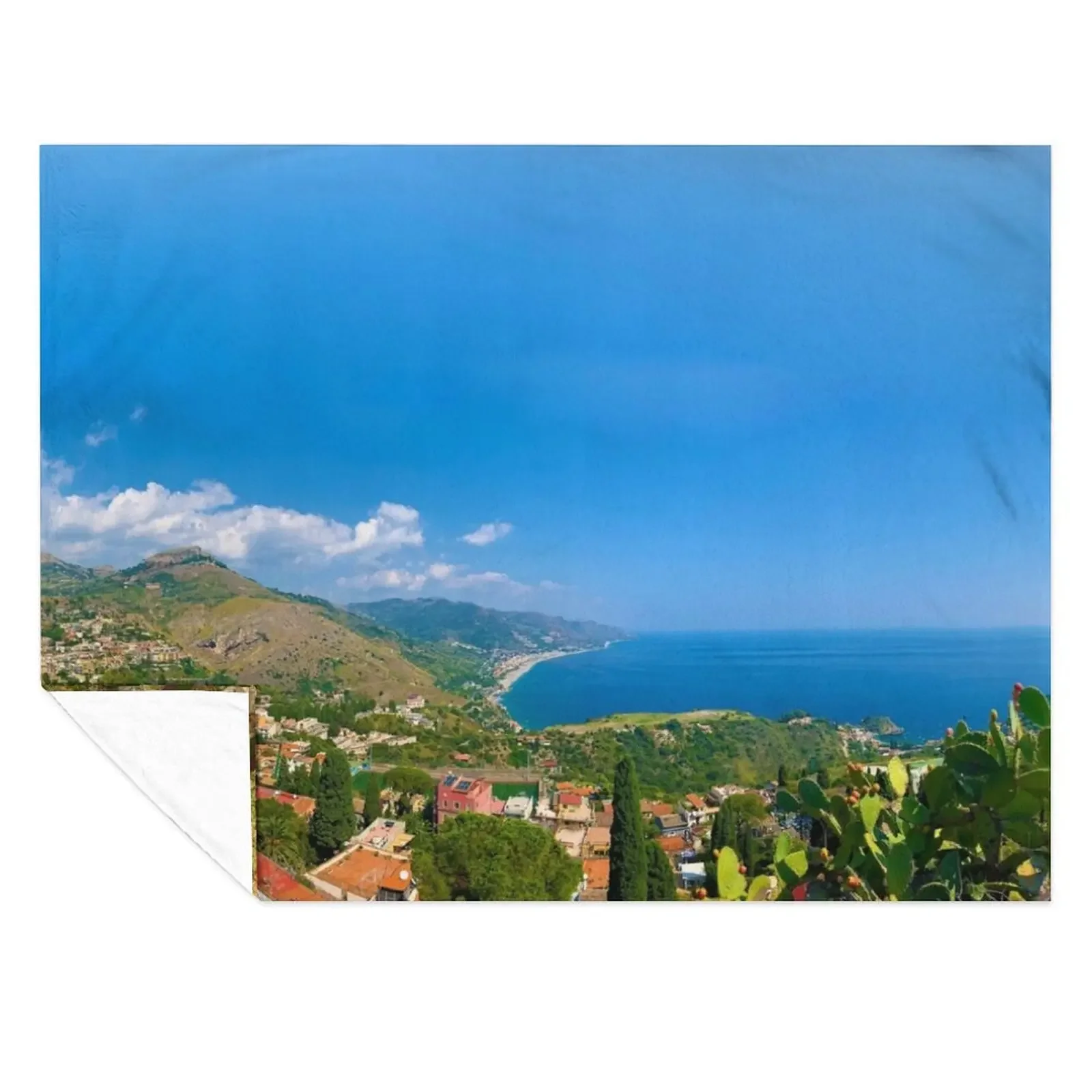 

Taormina City On Sicily Italy Throw Blanket warm for winter for babies Personalized Gift Flannels Blankets