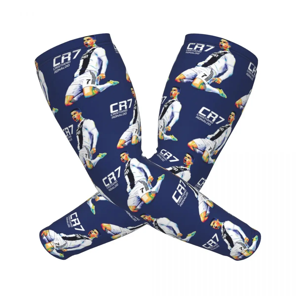 

Cristiano Ronaldo Celebrates CR7 Arm Sleeves Men Women Sun UV Protection Tattoo Cover Up Sports Cooling Cycling