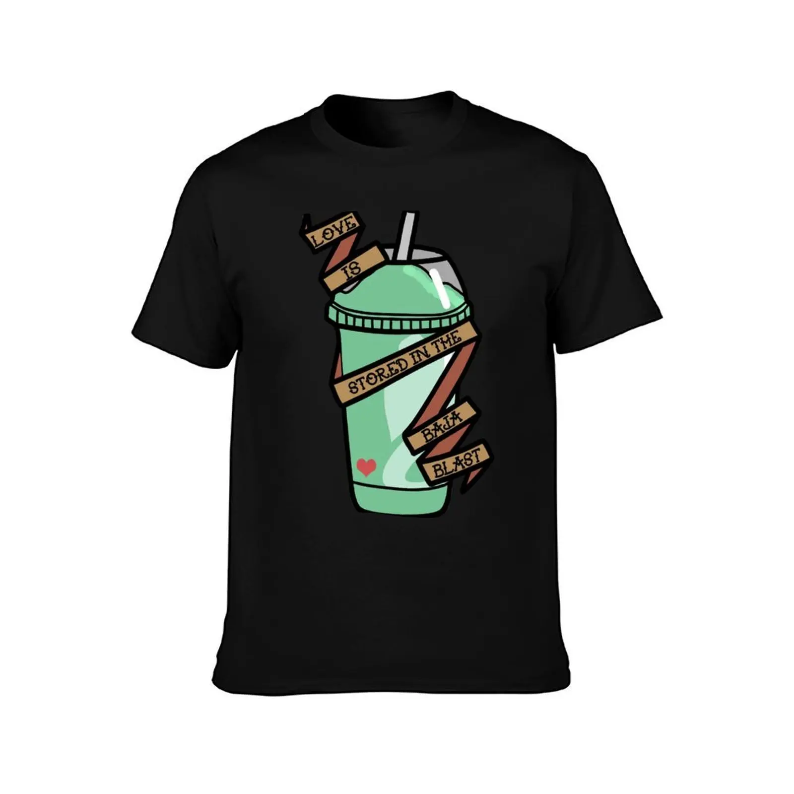 Love is Stored in the Baja Blast T-Shirt, Summer Casual Cotton Tee, Oversized Streetwear Tops, Vintage Graphic Print